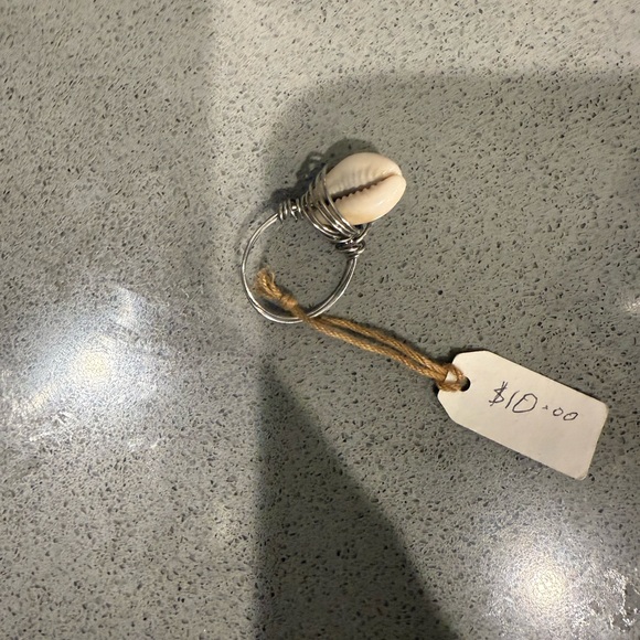 Wire Wrapped Shell Ring - Picture 1 of 1